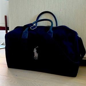 NEW- Ralph Lauren black cotton duffle bag.